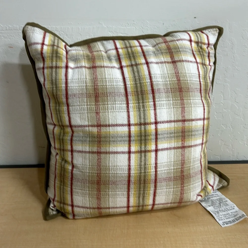 NWOT Lauren Ralph Lauren Plaid Stripe Accent Pillow